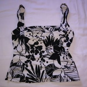 Black and White tankini top